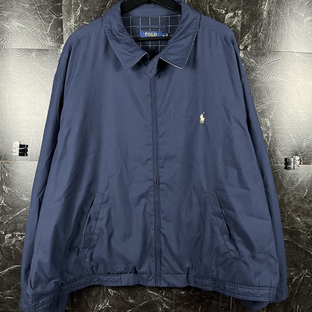 Polo Ralph Lauren Men's Navy Bi Wind Harrington Jacket 3XL (3XB)